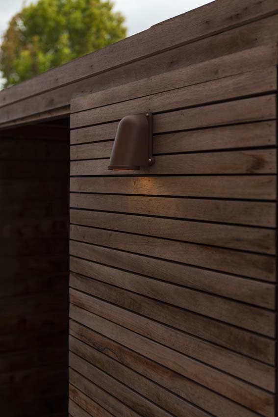 Wandlamp buiten Cyril - bruin - 7W - GU10 - IP54