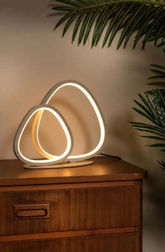 Lucide Essential Samling - Lampe de table - LED dimmable - CCT - 1x16W 2700K/4000K - Taupe