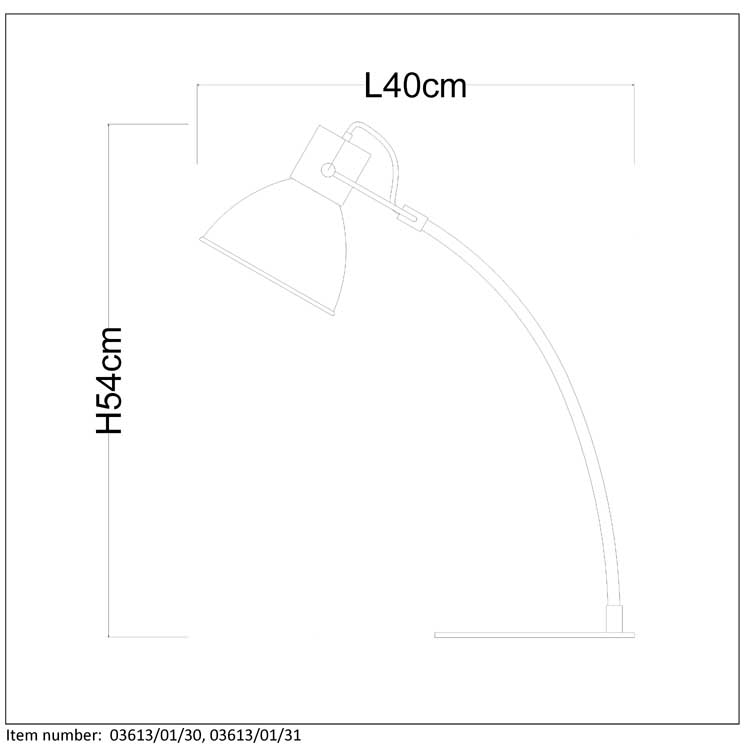 Lucide CURF - Bureaulamp - E27 - Wit