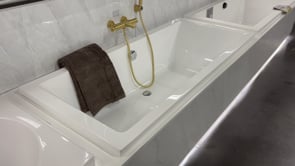 Baignoire encastrable Colin blanc brillant 180x80cm + set de pieds réglables