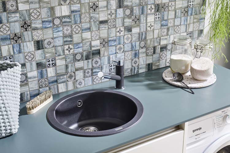 Mosaïque Crystal Mix bleu clair brillant 30x30cm