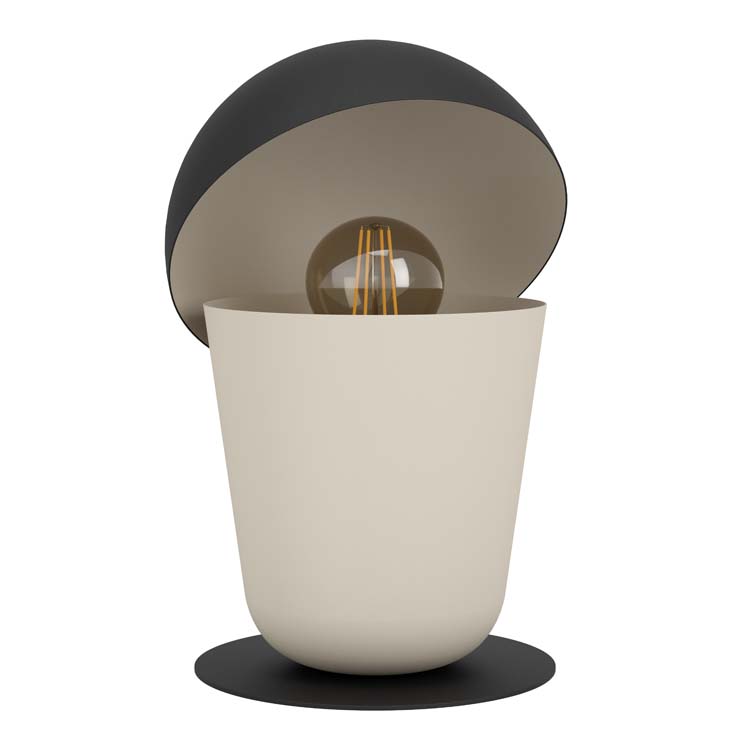 Lampe de table taupe-noir E27