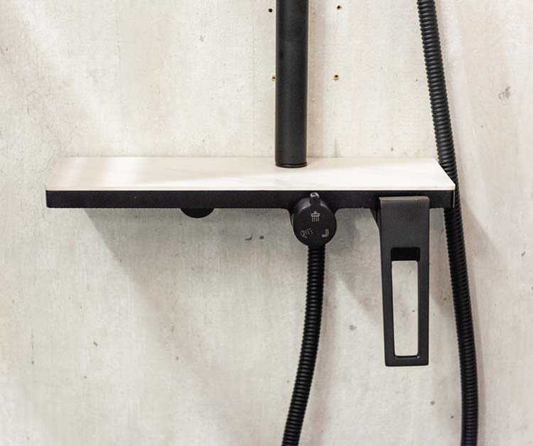 Bad- en doucheset Magali mat zwart