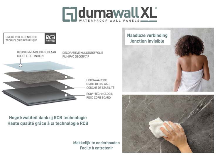 Panneau mur Dumawall XL PVC 900x2600mm Light Cement Panneau mur Dumawall XL PVC 900x2600mm Light Cement