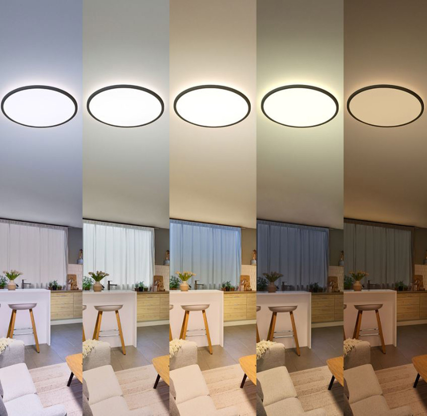 Plafonnier - noir - Ø54,1cm - dimmable - LED - 1x32W - 2200/6500K