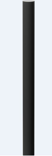 Hoekpaal afsluiting Havana aluminium zwart 220cm
