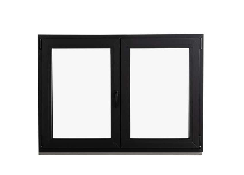 Châssis oscillo+oscillo-battant pvc Deceuninck Elegant noir/blanc G