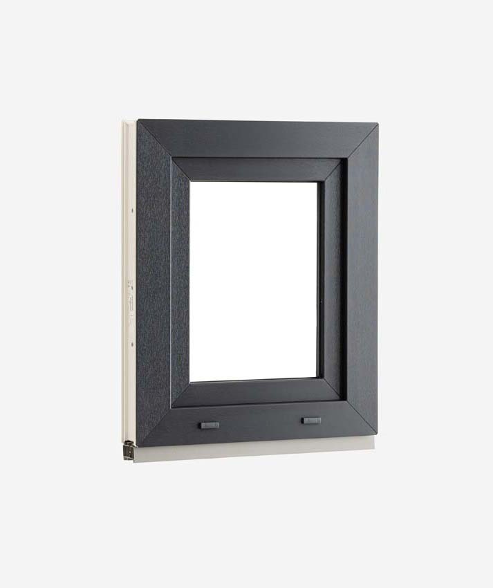 1-VAN Châssis oscillo-battant pvc Elegant anthra/bl B700xH800 mm G