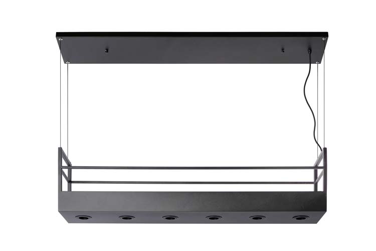 Hanglamp - zwart - 110x22x160cm - 6xGU10 - 35W