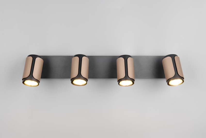 Spot en saillie - Brun café - 60x12x16cm - Dimmable - GU10 - 4x10W