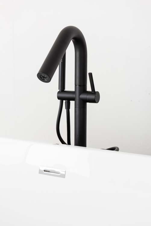 Baignoire îlot Belle noir/blanc mat 170x80cm