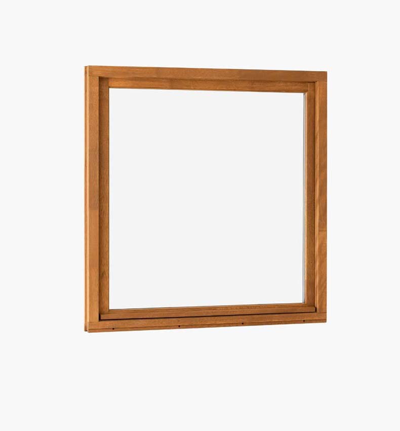 Houten draairaam 1-vleugel Meranti Trae 55mm naturel 1000 x 1000 mm R