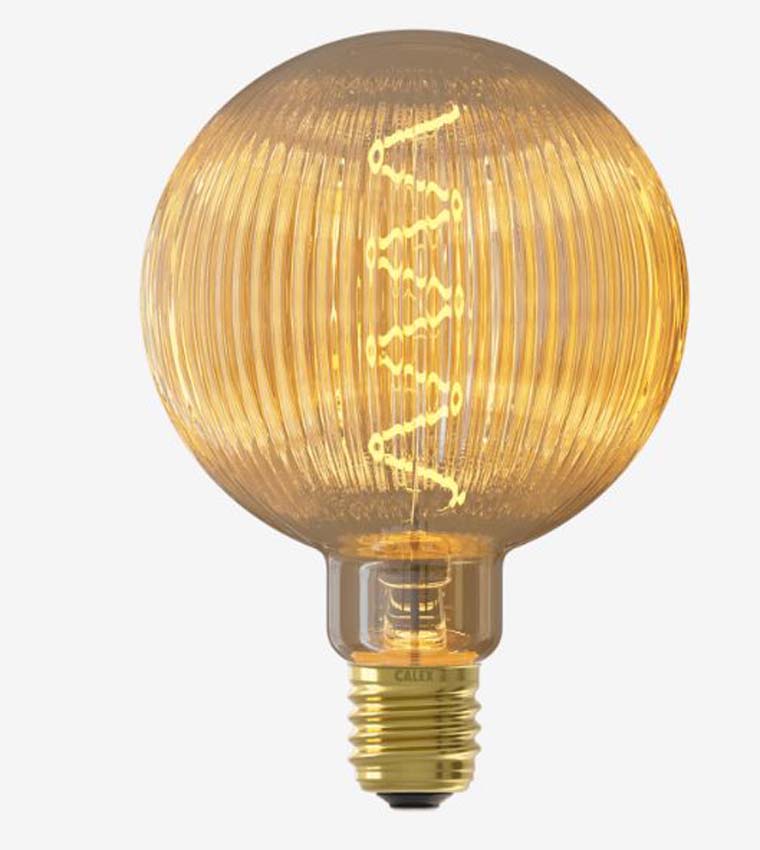 Ampoule LED boule - E27 - Ambre - Ø12,5cm - Dimmable - 1x4 W - 190lm - 1800K - 1 pièce