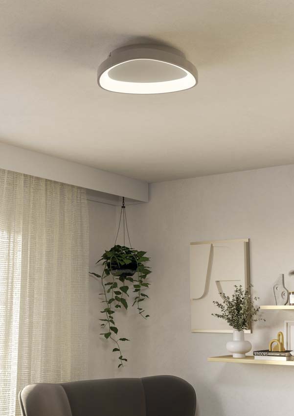 Plafonnier - Blanc - Ø35cm - Dimmable - LED - 1x14W - 2700-6500K - télécommande