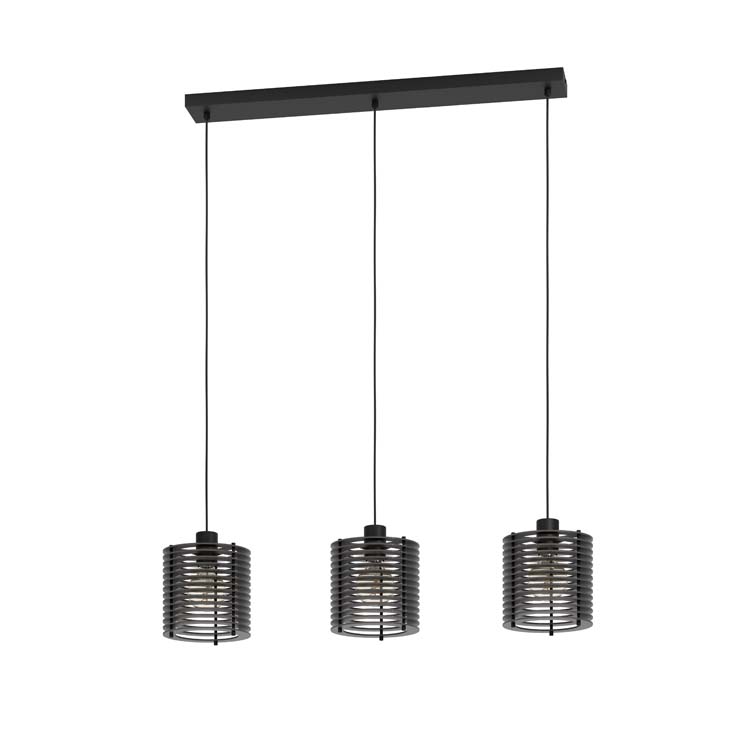 Hanglamp Aivo 3xE27 L88CM zwart/hout