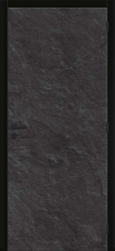 Complete binnendeur Lofton donkergrijs 201,5x63cm tubespaan omkeerbaar + deurkast zwart 16,5cm