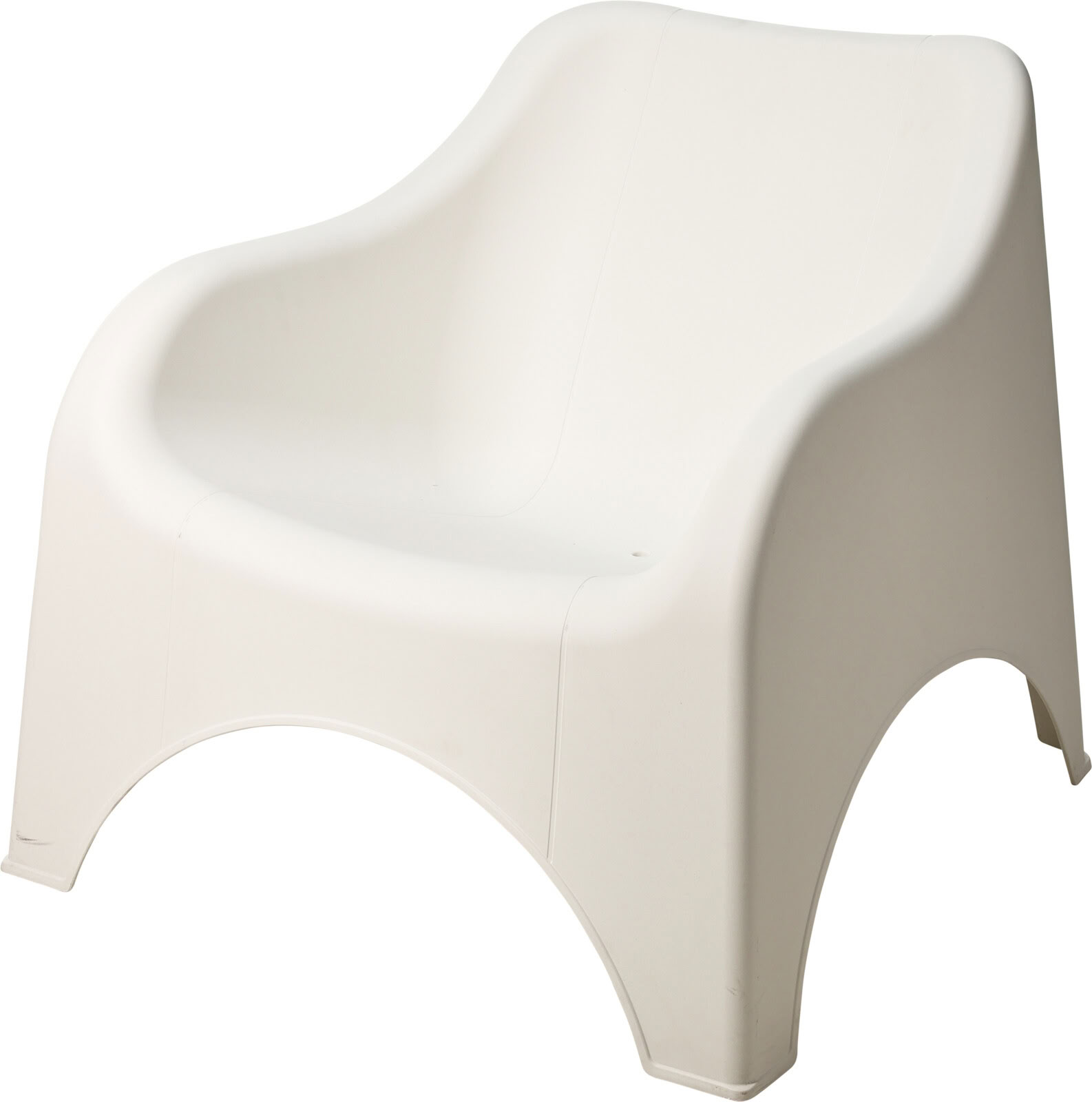 Fauteuil lounge Nova  plastique blanc 81x81x74cm
