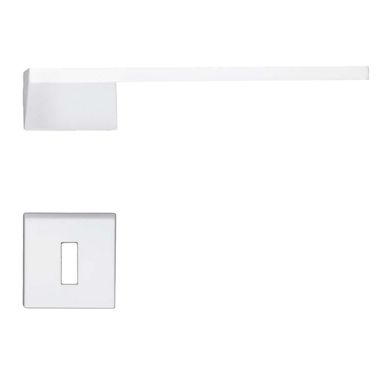 Poignée de porte pro lucca blanc rosace barbe