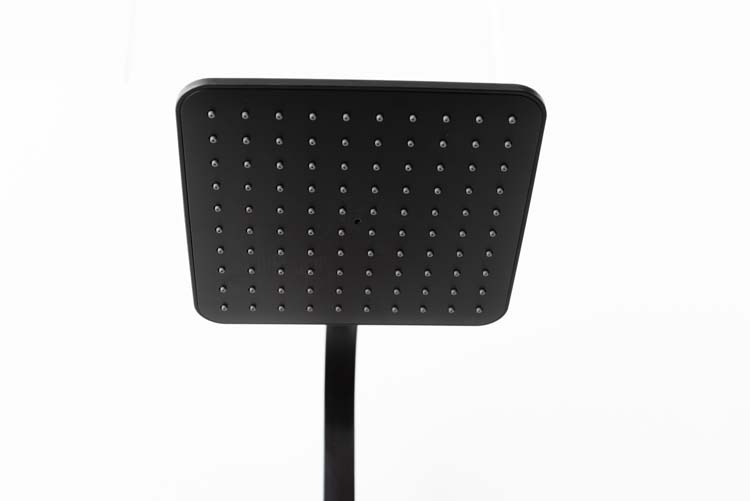 Doucheset Skylar thermostatisch mat zwart