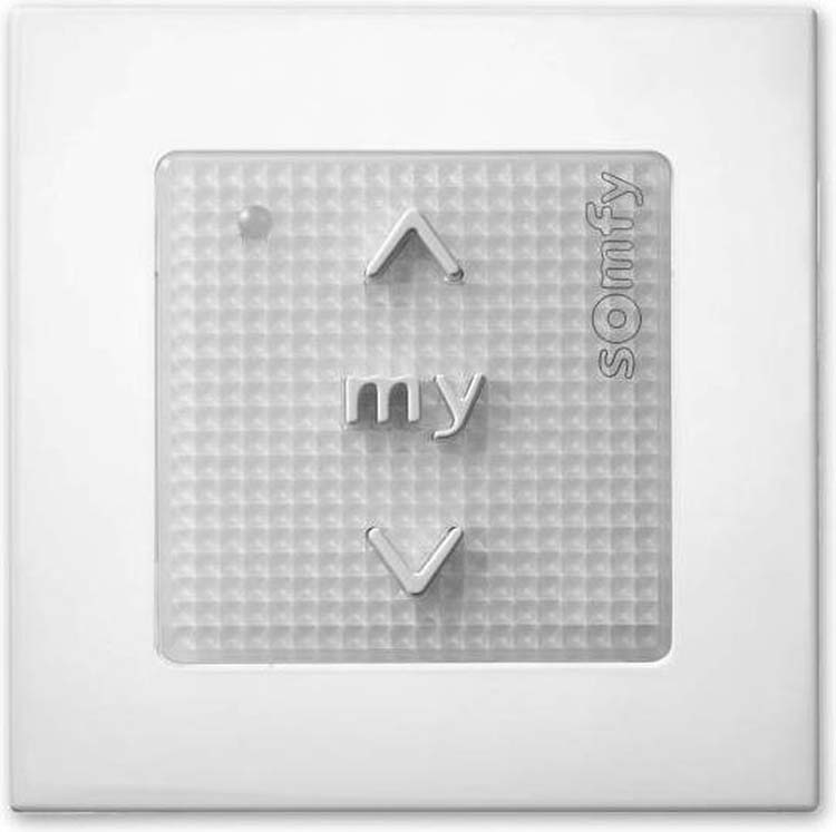 Emetteur mural blanc sans fil Somfy Smoove Origin IO