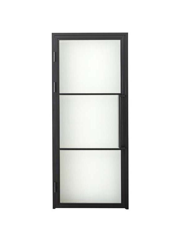 Porte intérieure Fer forgé 3W Thalia verre strié 880 x 2040 mm Droite