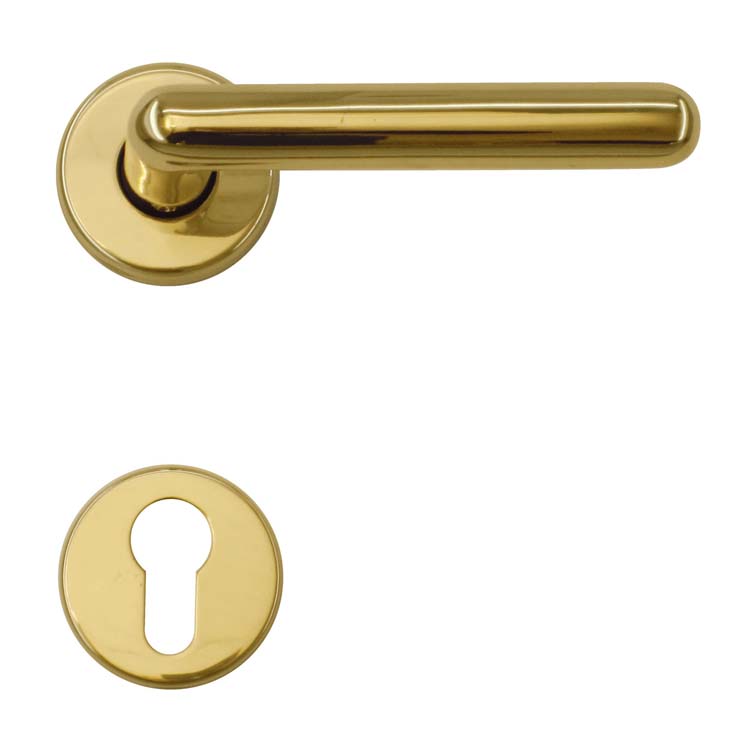 Poignée de porte vicenza cuivre rosace cylindre