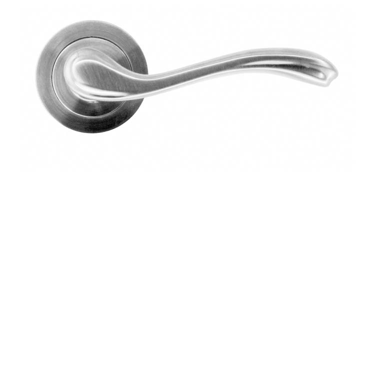 Poignée de porte alessandria look inox sans rosace
