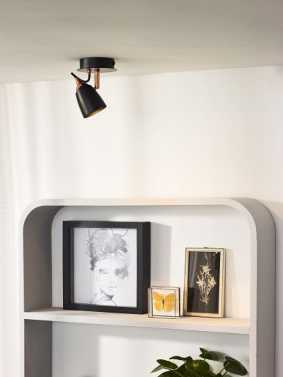 Plafondlamp - koper - Ø10cm - dimbaar - GU10 - 5W - 3000K