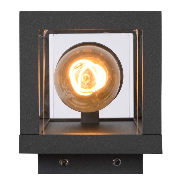 Lucide CLAIRE MINI - Wandlamp Buiten - E27 - IP54 - Antraciet