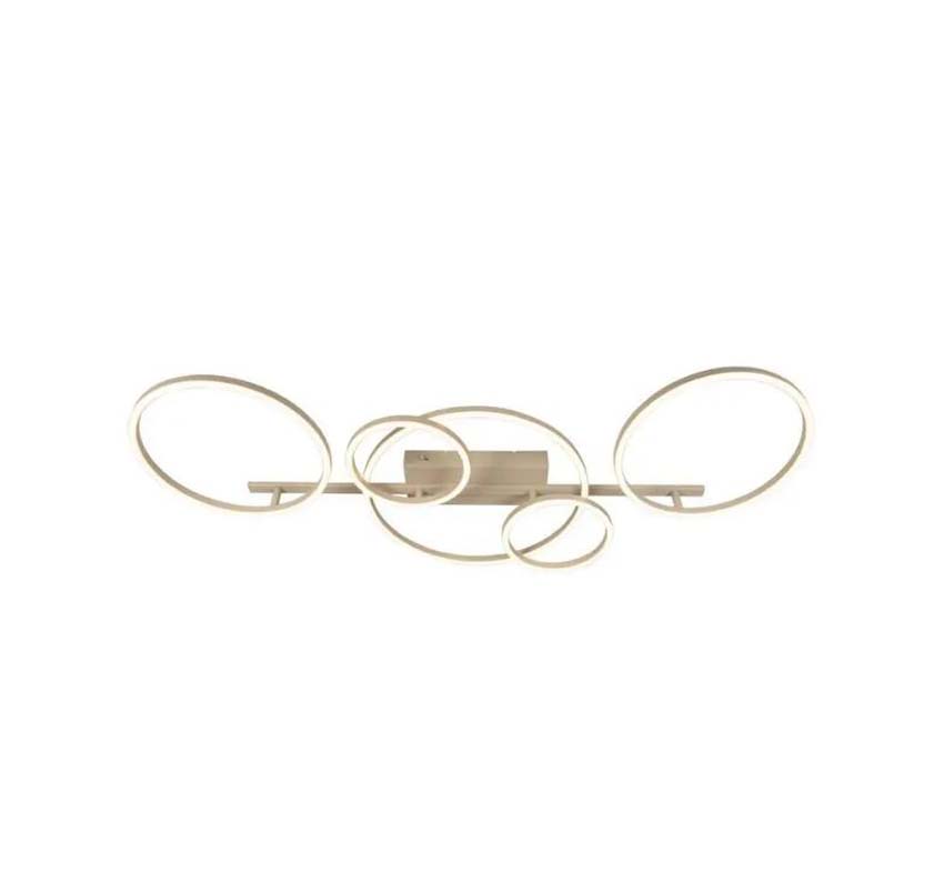 Lucide Essential Nicola - Plafonnier - LED - CCT - 1x37W 2700K/4000K - Taupe - 40x132cm