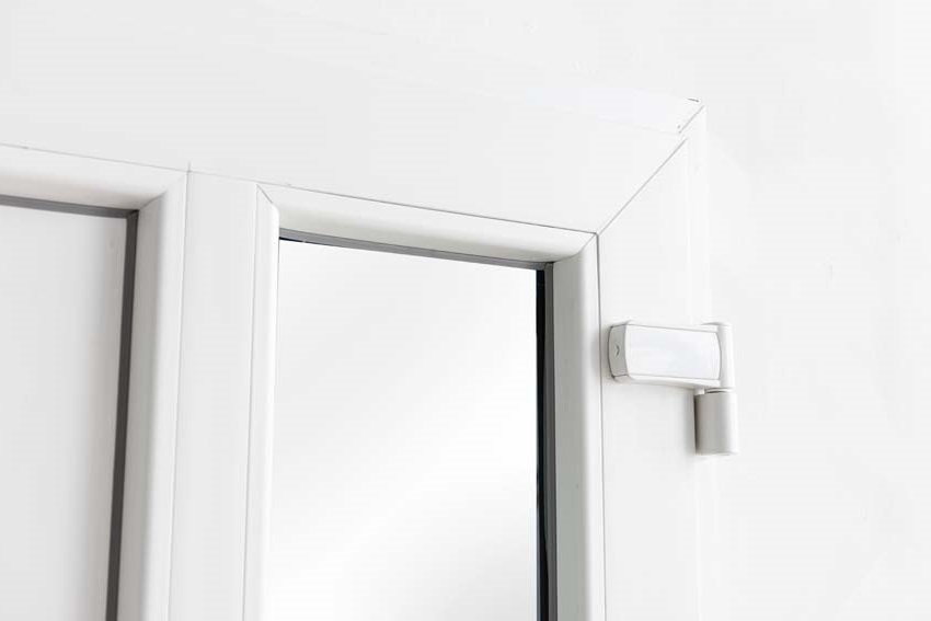 Buitendeur Lumeo PVC mat glas antraciet/wit 1000x2000mm rechts