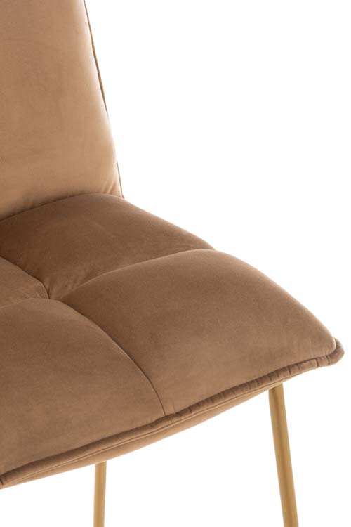 Tabouret de bar Pierre métal/textile beige 55 x 47 x 104 cm