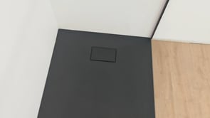 Receveur de douche Moby SMC noir mat aspect ardoise 120x80cm