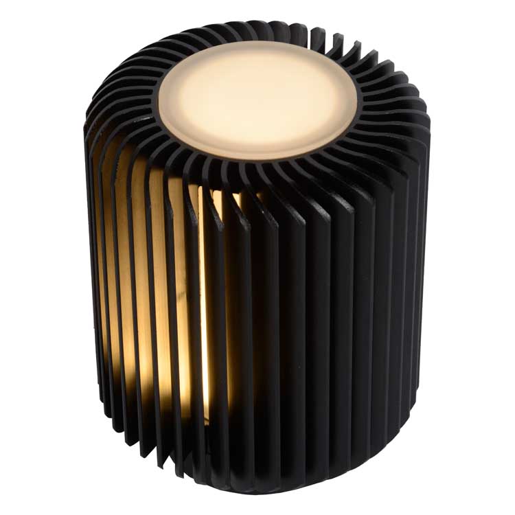 Lucide TURBIN - Lampe de table - LED - 1x5W 3000K - Noir