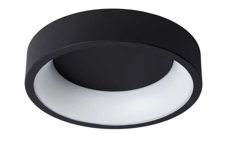 Lucide TALOWE LED - Plafonnière - Ø 30 cm - LED Dimb. - 1x20W 3000K - Zwart