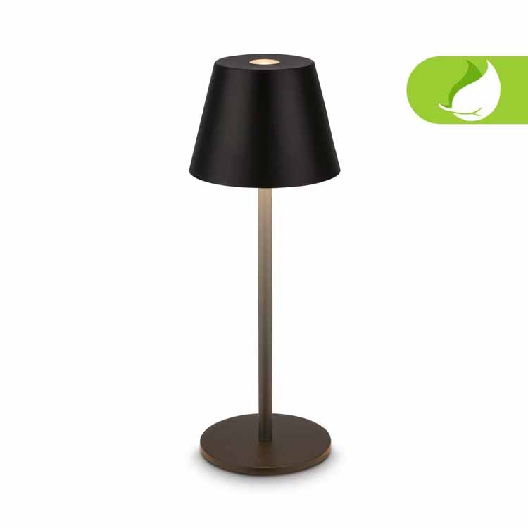 Tafellamp Salori - zwart - 14.2cm - dimbaar - LED - 2.1W - 2700K - IP44 - USB