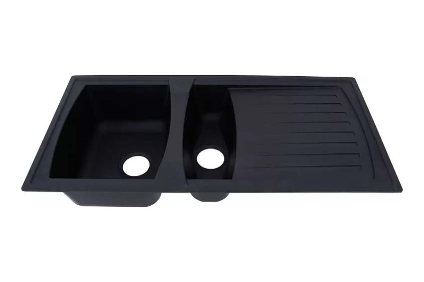 Évier Nils noir 1,5 bac 100x50cm