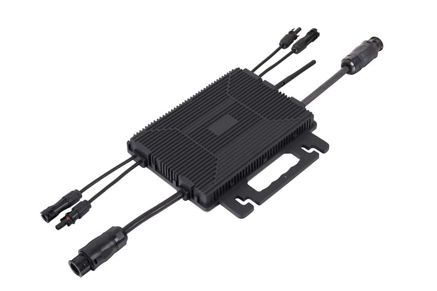 Ensemble de panneaux solaires 800W full black - prêt à lemploi - autonome ou montage sur balcon - convertisseur + 2 câbles avec connecteur + supports de fixation gris