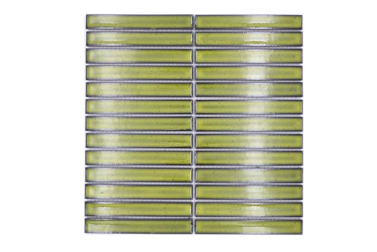 Mosaïque Finger vert clair brillant 29,6x29,9cm