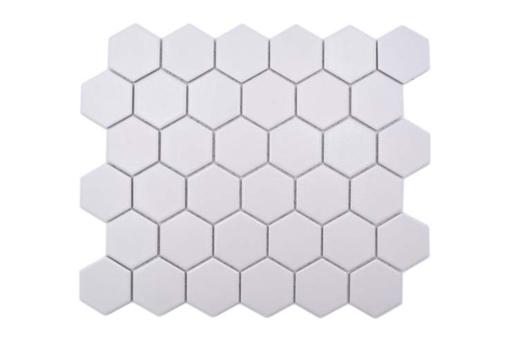 Mozaïek Hexagon wit glanzend 32,5x28,1cm