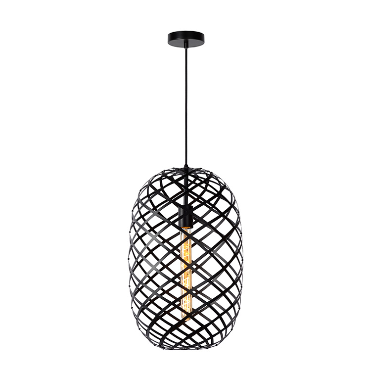 Lucide WOLFRAM - Suspension - Ø 32 cm - E27 - Noir