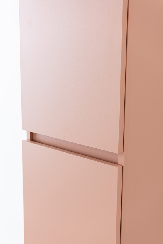 Armoire colonne Dotan abricot suspendue 185x40x32cm