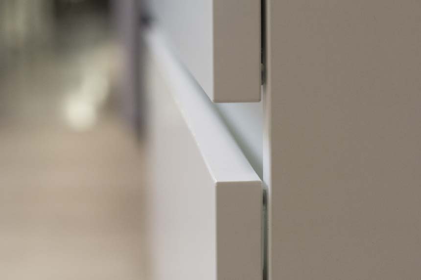 Badkamermeubel Puro mat wit hangend met dubbele wastafel mat wit 140cm