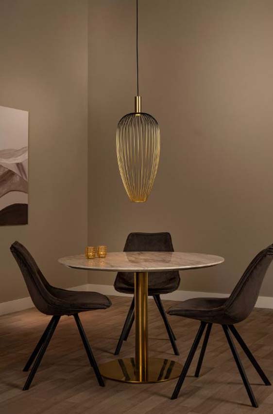 Lucide Vibes Aurelie - Suspension - Ø30cm - 1xGU10 (MR11) - Or