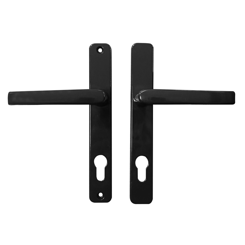Double poignée noir AXE 92 pour porte d'extérieur