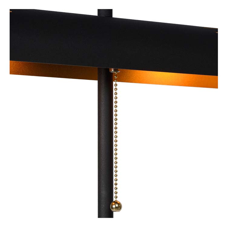 Staande lamp - zwart - H140cm - 2xE27 - 40W