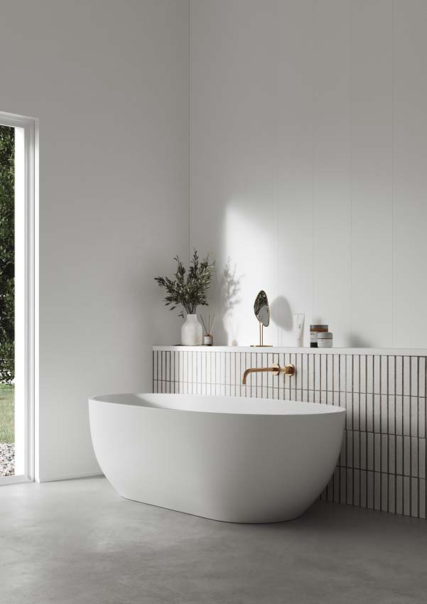 Panneau mural et de plafond Maestro MDF hydrofuge gloss white 19x120x0,8cm