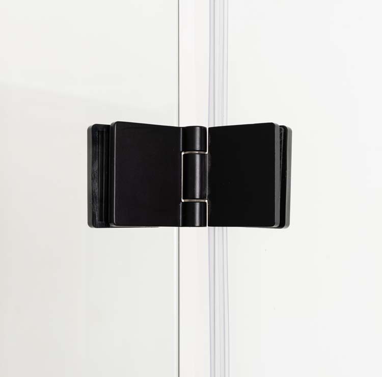 Badwand Asher zwart links 120x130cm