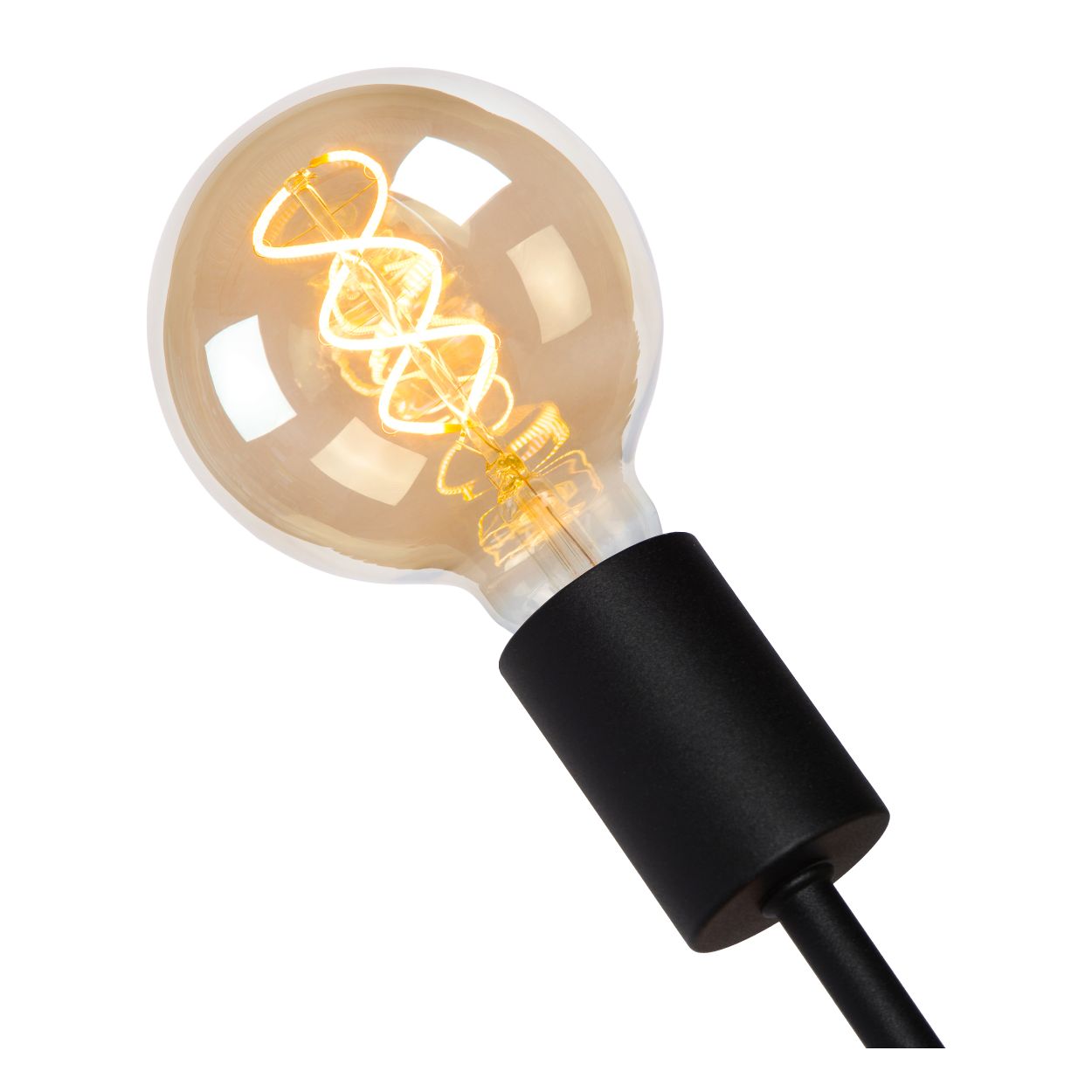 Suspension - noir - 76x76x177cm - dimmable - 6xE27 - 40W