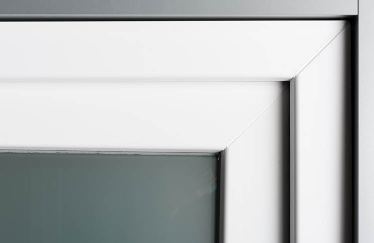 Buitendeur 3 delen PVC helder glas wit 980x2180mm linkstrekkend